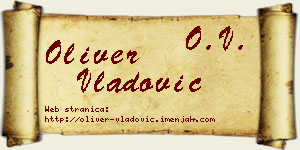 Oliver Vladović vizit kartica